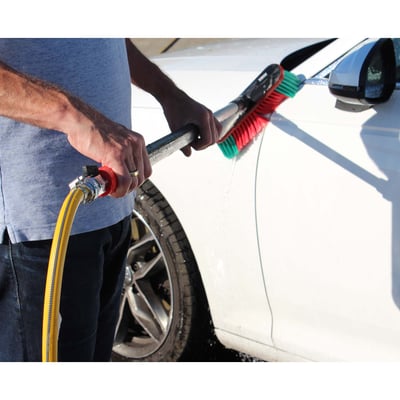 Vikan transport actiepakket, wasbostel, telesteel  met aan/uit kraan en Gardena aansluiting