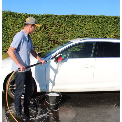 Vikan transport actiepakket, wasbostel, telesteel  met aan/uit kraan en Gardena aansluiting