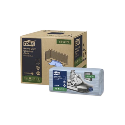 Tork Heavy-Duty gevouwen reinigingsdoek blauw W4 1-lgs 35,5x10,8cm 105st