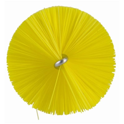Vikan draadborstel 50mm RVS hygiënisch geel medium