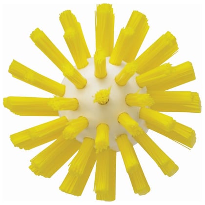 Vikan pijpenborstel geel hard + steelverbinding 150x63