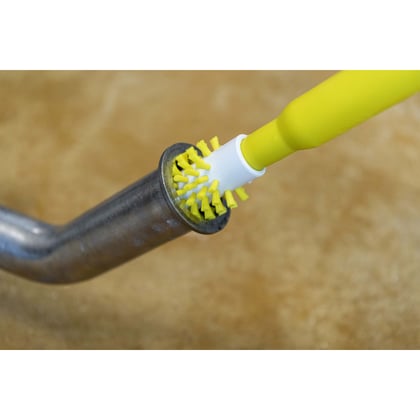 Vikan pijpenborstel geel hard + steelverbinding 150x63