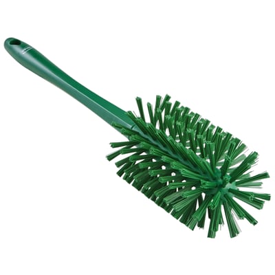 Vikan Ultra hygiëne pijpborstel met steel hard en medium polyester vezels 90x430mm groen