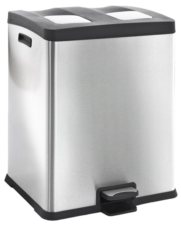Rejoice afvalbak RVS 2x30ltr EKO voor afscheiding