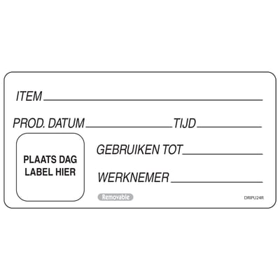 Productlabel wit 100x50mm rol 500st 