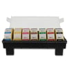Foodsecure dispenser kunststof voor 7 rollen daglabels 25x25mm