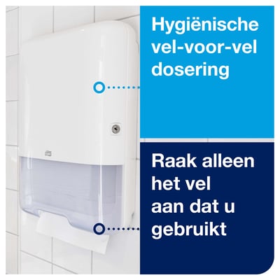 Tork Singlefold handdoekdispenser  ZZ en C vouw wit