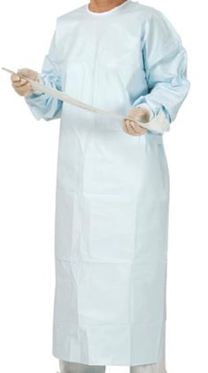 Cleanguard Puntiform schort lange mouw blauw