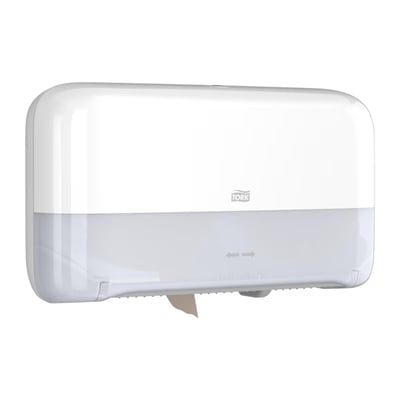 Tork mini jumbo 2-rol toiletpapierdispenser T2 wit