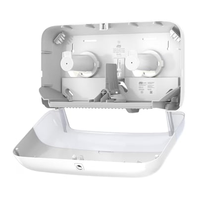 Tork mini jumbo 2-rol toiletpapierdispenser T2 wit
