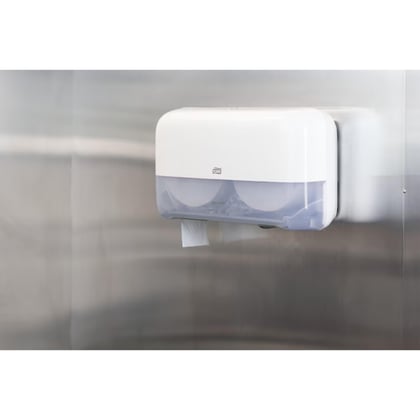 Tork mini jumbo 2-rol toiletpapierdispenser T2 wit