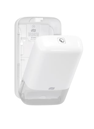 Tork T3 toiletpapierdispenser wit voor gevouwen toiletpapier kunststof