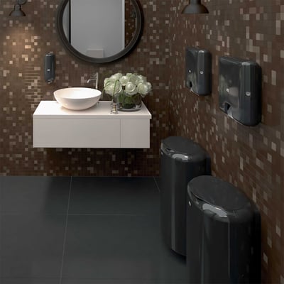 Tork T3 toiletpapierdispenser zwart voor gevouwen toiletpapier kunststof