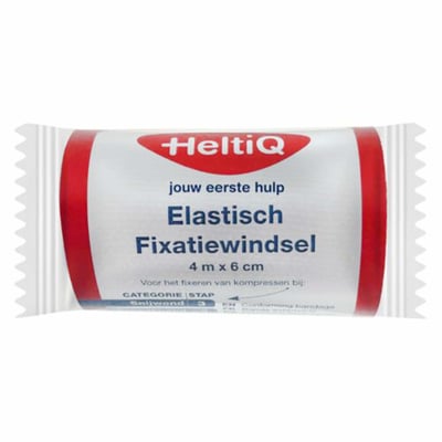 HeltiQ elastisch fixatiewindsel 4mtr x 6cm 100st