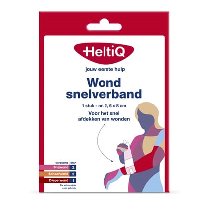 HeltiQ wondsnelverband nr. 2 6x8cm  