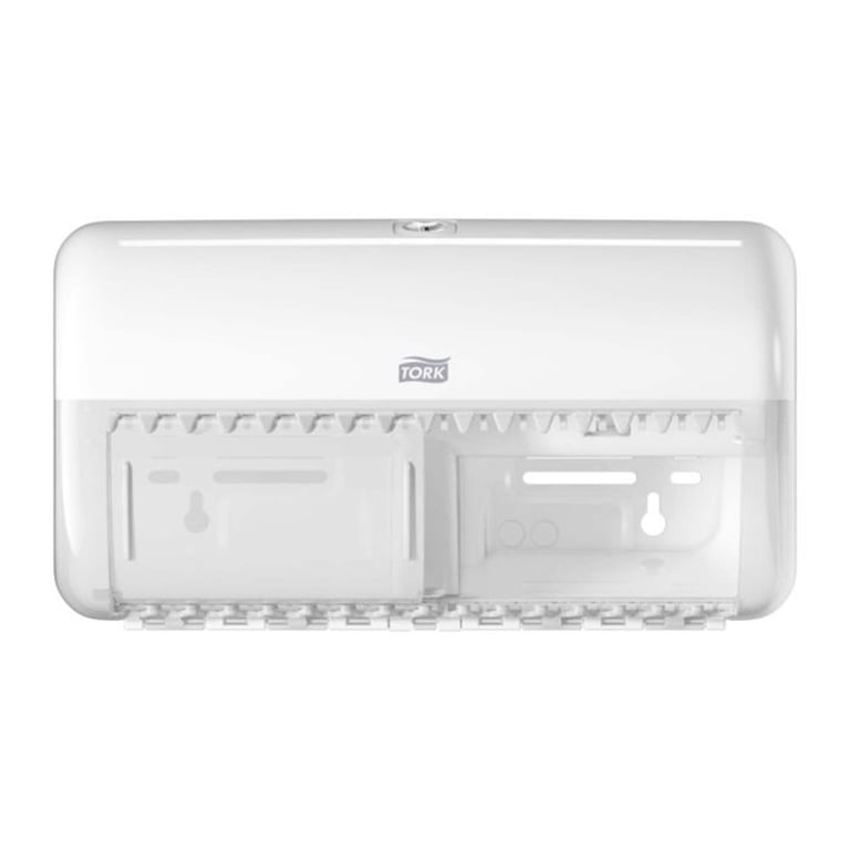 Tork Box Twin toiletpapierdispenser voor 2 standaard toiletrollen wit