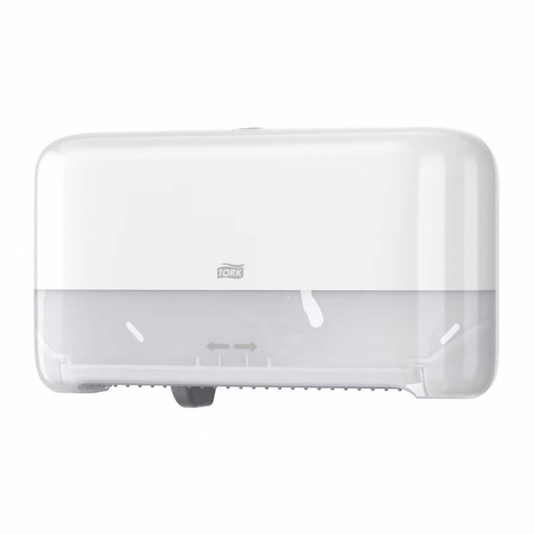 Tork OptiServe toiletpapierdispenser wit t.b.v. 2 rollen hulsloos toiletpapier