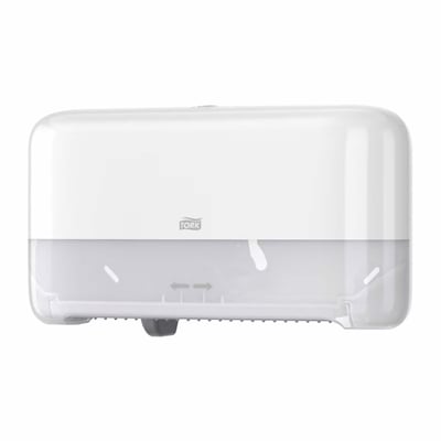 Tork OptiServe toiletpapierdispenser wit t.b.v. 2 rollen hulsloos toiletpapier 