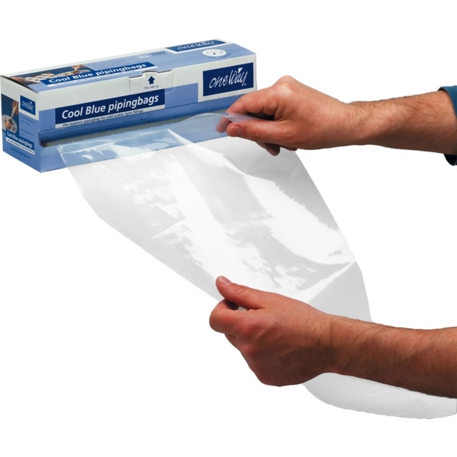 Spuitzakken op rol 75my LDPE 59x28cm 100st