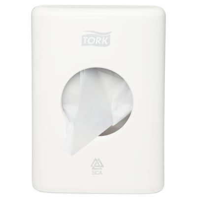 Tork dispenser voor dames- verbandzakjes wit kunststof