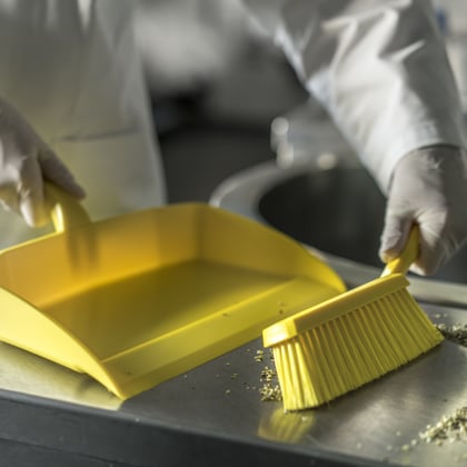 Vikan stofblik geel kunststof 