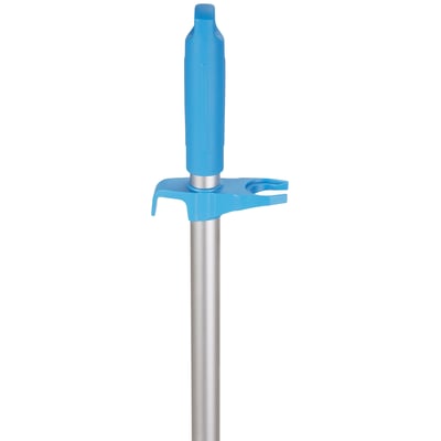 Vikan combinatieset blik-veger met lange steel  afsluitbaar blauw