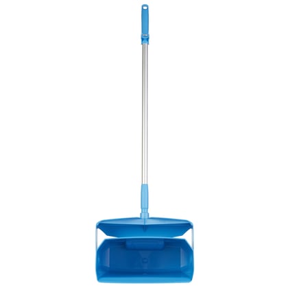 Vikan combinatieset blik-veger met lange steel afsluitbaar blauw