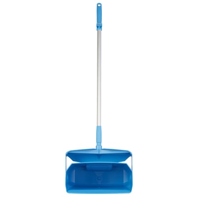 Vikan combinatieset blik-veger met lange steel  afsluitbaar blauw