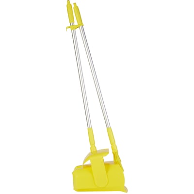 Vikan combinatieset blik-veger met lange steel  afsluitbaar geel