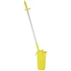Vikan combinatieset blik-veger met lange steel  afsluitbaar geel