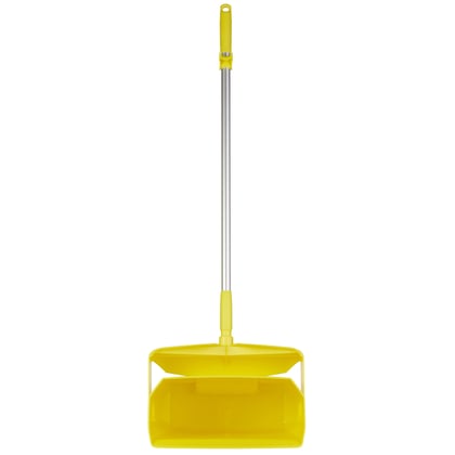 Vikan combinatieset blik-veger met lange steel  afsluitbaar geel
