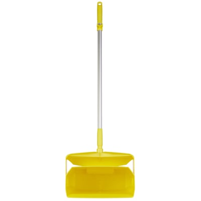 Vikan combinatieset blik-veger met lange steel  afsluitbaar geel