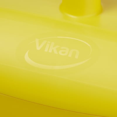 Vikan combinatieset blik-veger met lange steel  afsluitbaar geel