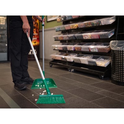 Vikan staande stoffer en blik set 330mm groen