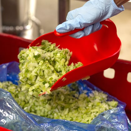 Vikan hygiene ergonomische handschep 270mm rood 2ltr