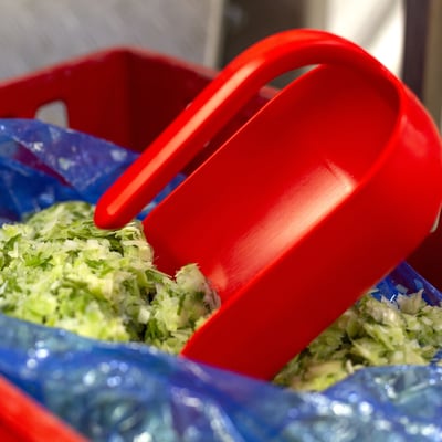 Vikan hygiene ergonomische handschep 270mm rood 2ltr