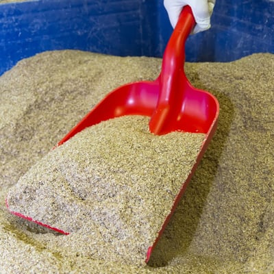 Vikan handschep klein model 327x271x50mm 550mm rood