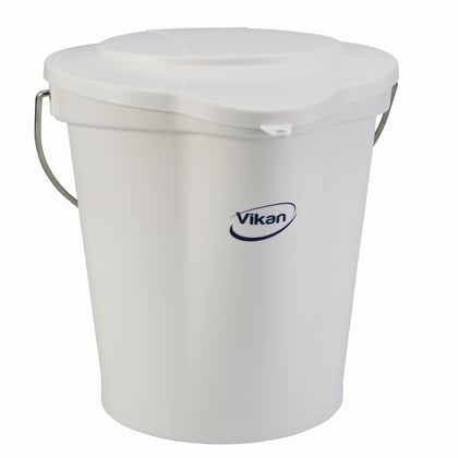 Vikan emmer 12ltr met tuit wit 