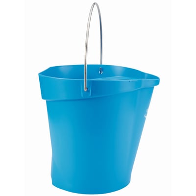 Vikan emmer 12ltr met tuit blauw