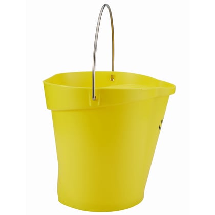 Vikan emmer 12ltr met tuit geel