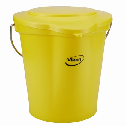 Vikan emmer 12ltr met tuit geel