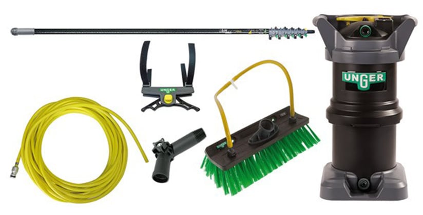 Unger nLite HydroPower kit voor experts met telescooopsteel 8,10mtr carbon