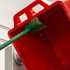 Vikan hygiene nylon schraper/duwer  met steelaansluiting groen 270x128mm