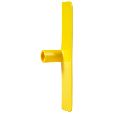 Vikan hygiene nylon schraper/duwer  met steelaansluiting geel 270x128mm