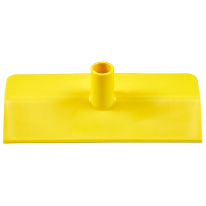 Vikan hygiene nylon schraper/duwer  met steelaansluiting geel 270x128mm