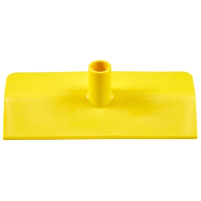 Vikan hygiene nylon schraper/duwer  met steelaansluiting geel 270x128mm