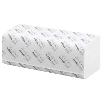 Satino papieren handdoekjes V-vouw RC tissue 2-lgs 25x23cm