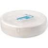 Depa 1 vaks bord, rond van suikerrietpulp 23cm wit 50st