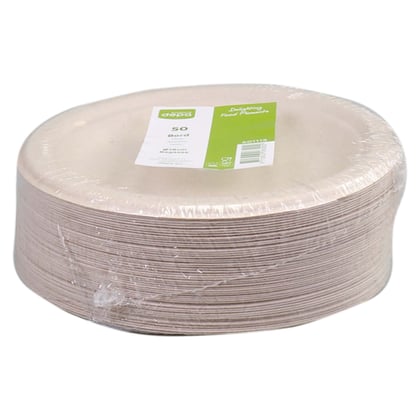 Biodore bord rond 18cm bruin suikerriet 1000st