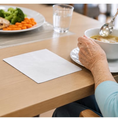CaluCare Premium servetten 1-lgs 33x33cm 4v wit 500st